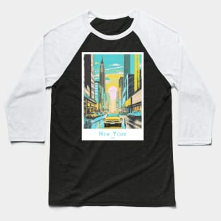 Vintage New York Sunset Baseball T-Shirt